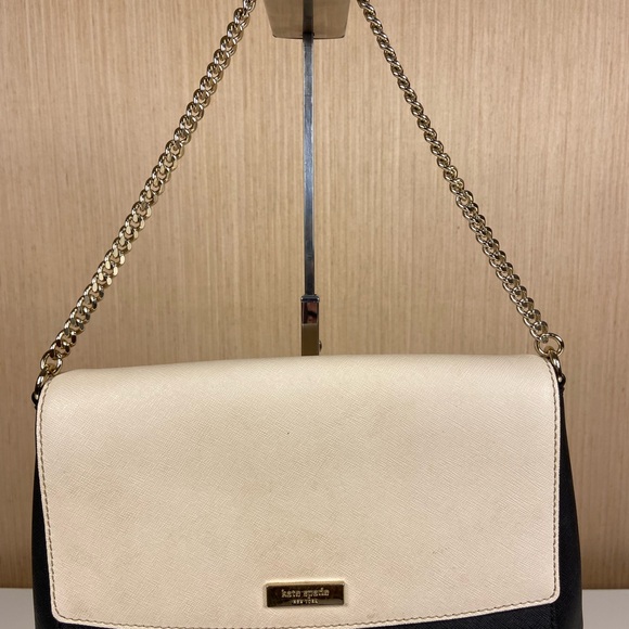 Kate Spade Two Tone Black Cream Chain Crossbody Shoulder Bag - Picture 10 of 10
